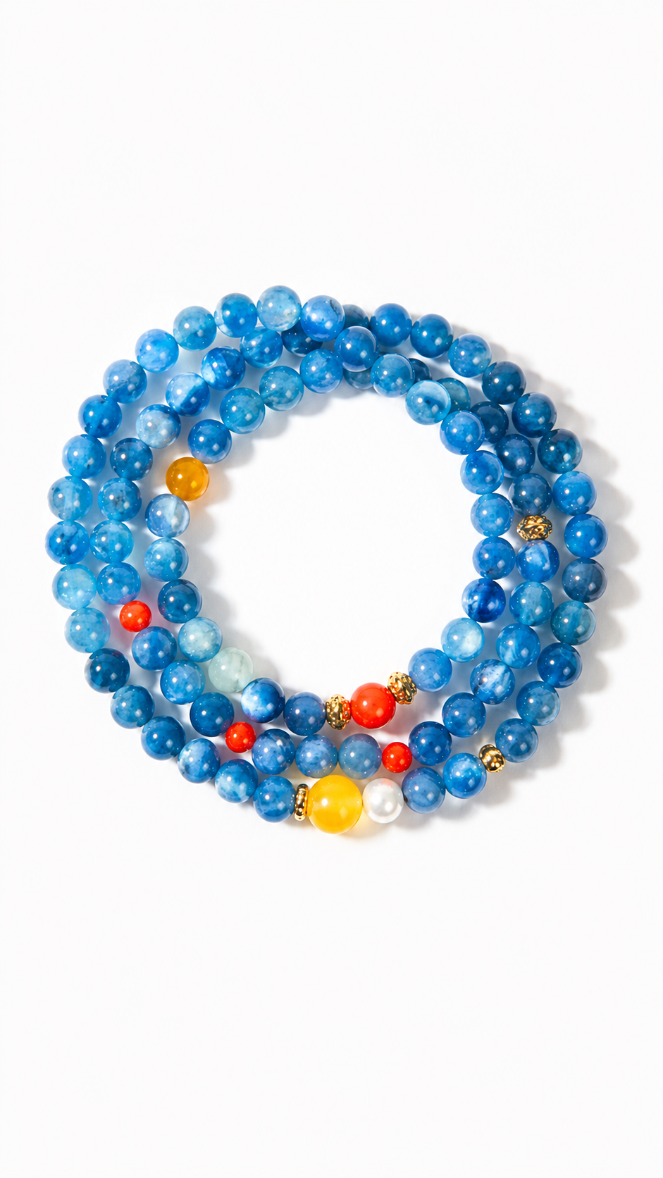 Blue Crystal & Amber Bracelet