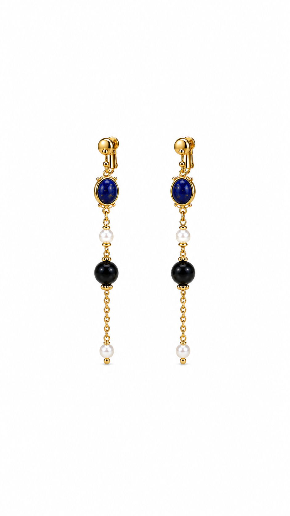 Midnight Aura Collection — Celestial Noir Drop Earrings