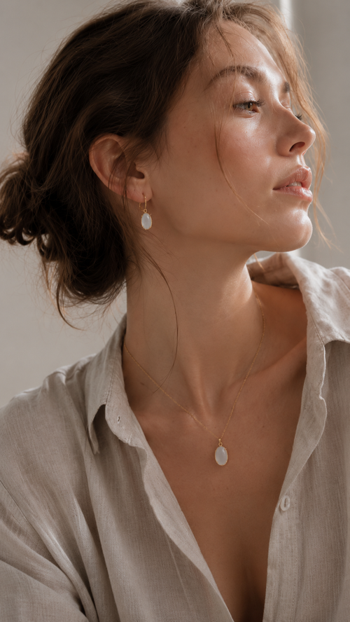 Earth Muse Collection — Jade Harmony Long Drop Earrings