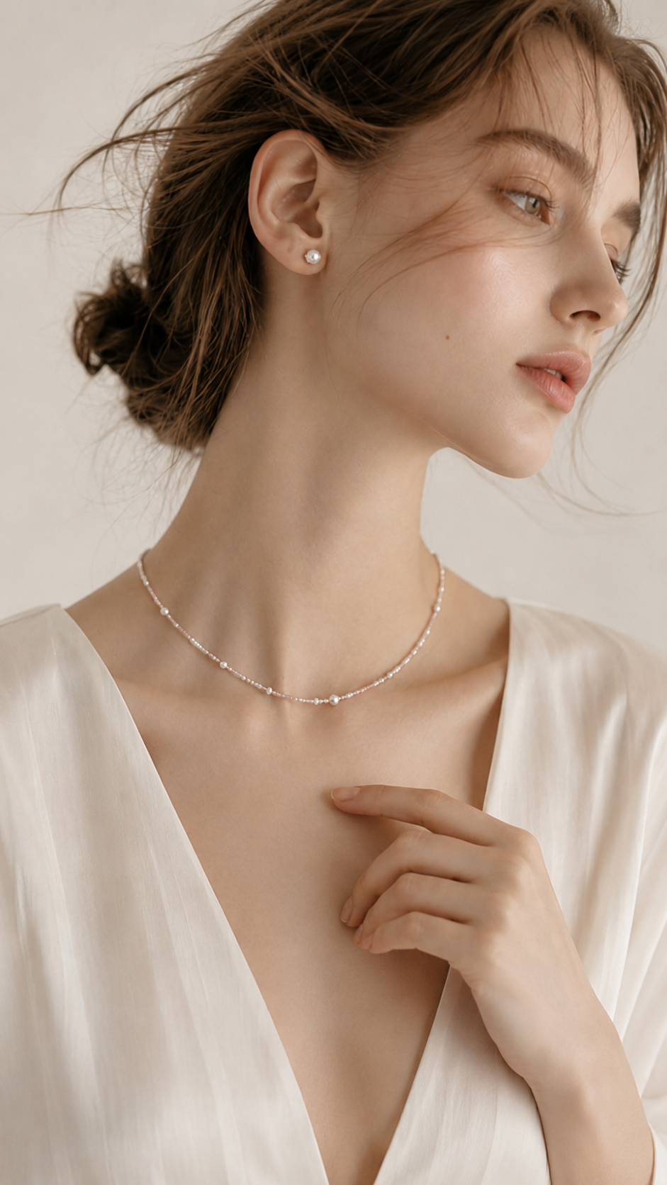 Serenity Collection — Blush Pearl Whisper Necklace