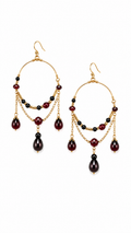 Midnight Aura Collection — Crimson Eclipse Hoop Earrings
